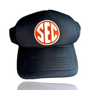 Texas Black Hat with Orange SEC Logo